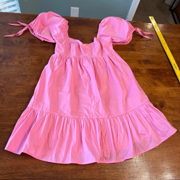 &merci Dresses & Skirts - &merci Pink Puff Sleeve mini dress Dress size small